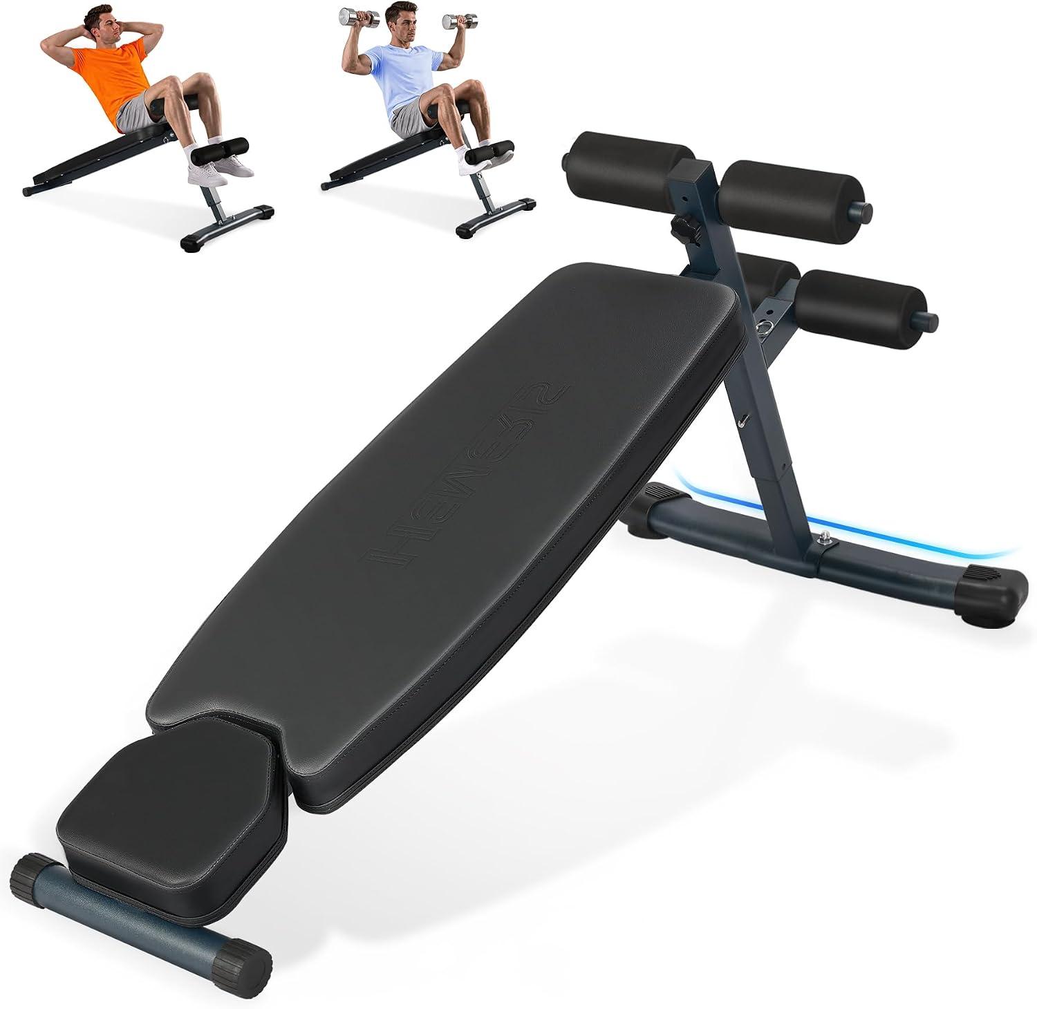 Home Gym Equipment Set - ม้านั่งสำหรับบริหารกล้ามเนื้อหน้าท้อง ปรับระดับได้ 3 ระดับ เหมาะสำหรับใช้ในบ้าน ชุดอุปกรณ์ฝึกความแข็งแรงของแกนกลางลำตัว