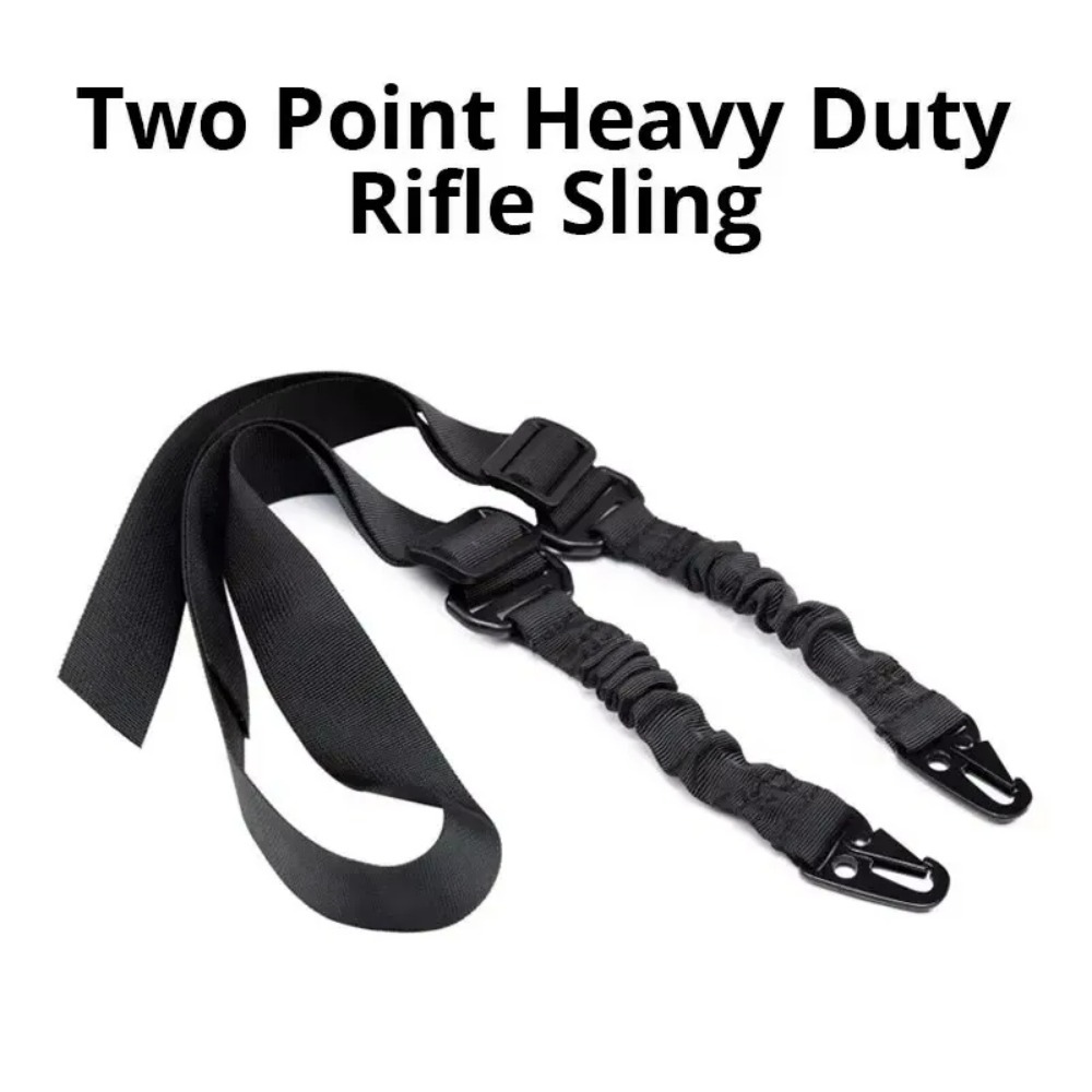 Battle Rope Heavy - สายสะพายปืนสองจุดแบบยืดหยุ่น ทนทาน ทำจากไนลอน สายสะพายสำหรับปืนไรเฟิล แข็งแรง เหมาะสำหรับกิจกรรมล่าสัตว์กลางแจ้งและอุปกรณ์กีฬา