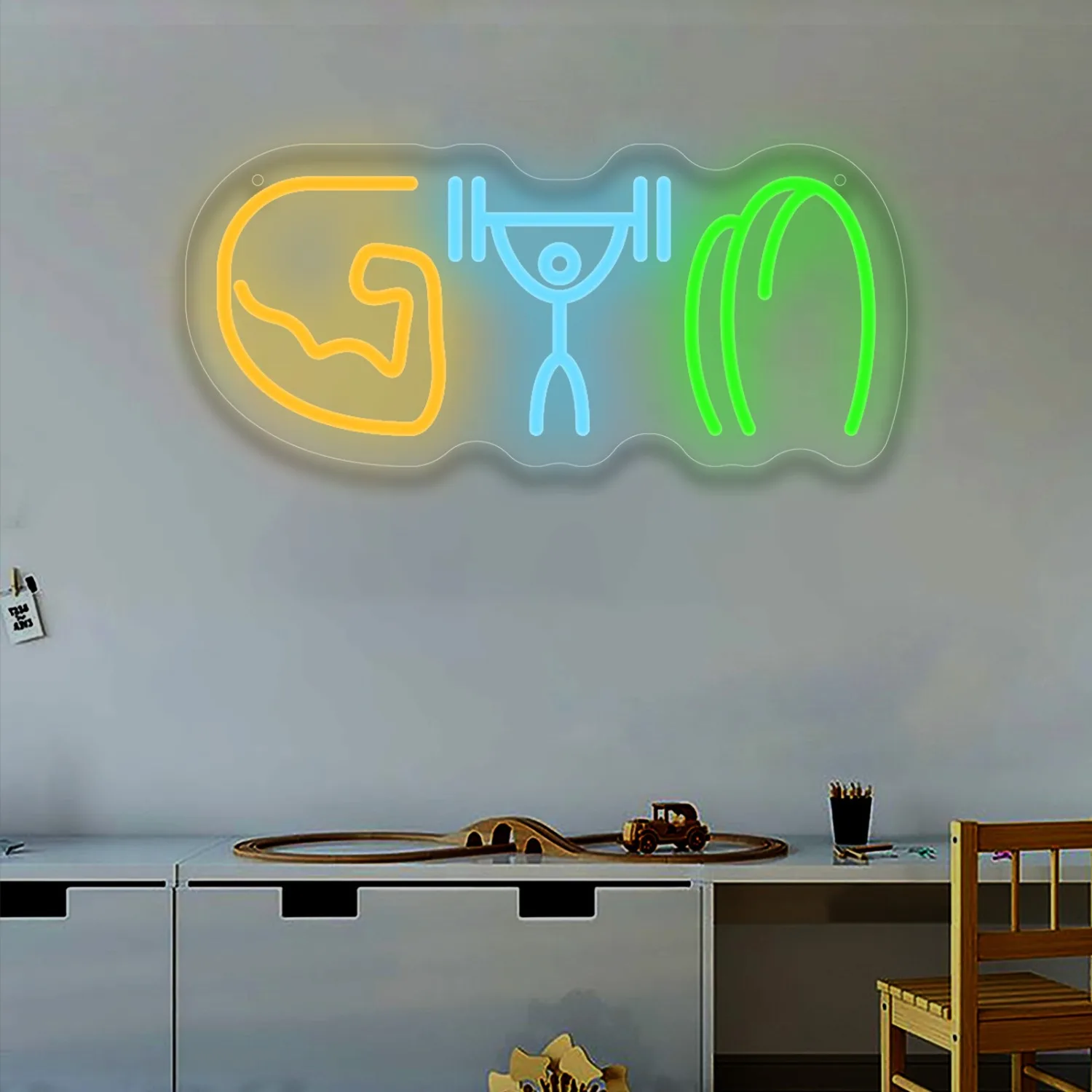 ป้ายไฟนีออนสำหรับยิม ลายกล้ามเ - Home Gym Neon Sign บทวิจารณ์และราคา