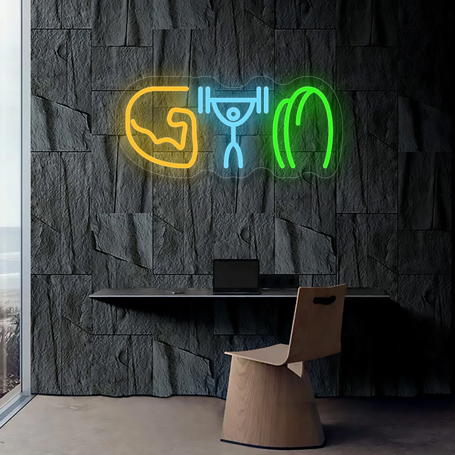 ป้ายไฟนีออนสำหรับยิม ลายกล้ามเ - Home Gym Neon Sign บทวิจารณ์และราคา