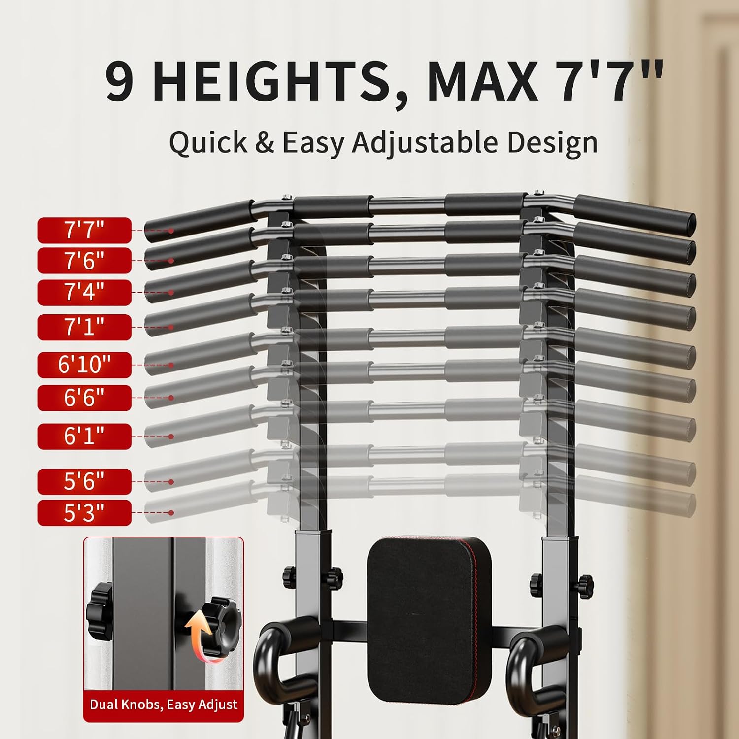 แท่นบาร์โหนแบบพาวเวอร์ทาวเวอร์ - Leg Home Gym Workout บทวิจารณ์และราคา