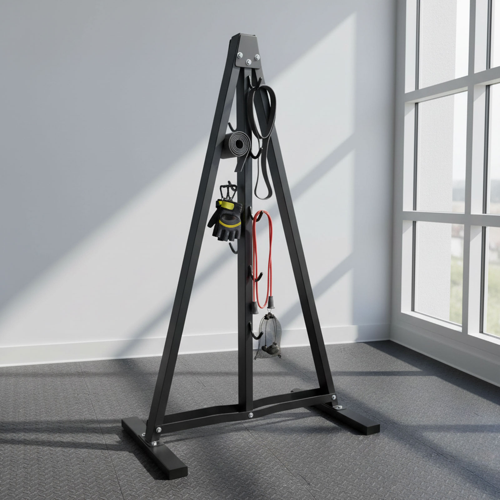 ที่แขวนอุปกรณ์ออกกำลังกายแบบ L - Home Gym Routine บทวิจารณ์และราคา