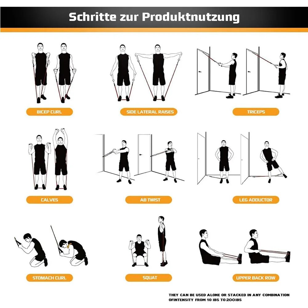 ชุดยางยืดออกกำลังกาย สำหรับผู้ - Home Gym Routine บทวิจารณ์และราคา
