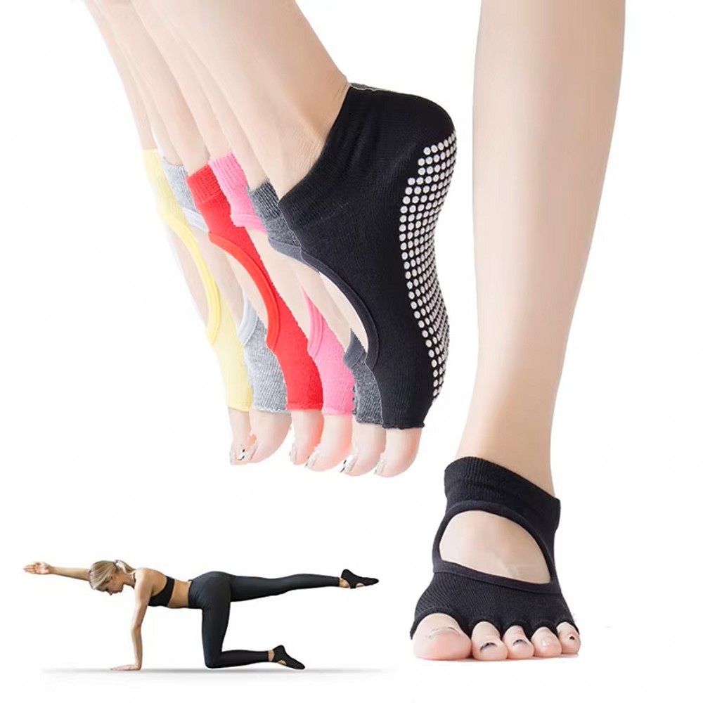 ถุงเท้าโยคะห้านิ้วแบบเปิดหลัง  - Home Gym Yoga บทวิจารณ์และราคา